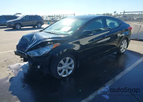 2013 Hyundai Elantra Limited z USA, uszkodzony, nr VIN 5NPDH4AE2DH251980